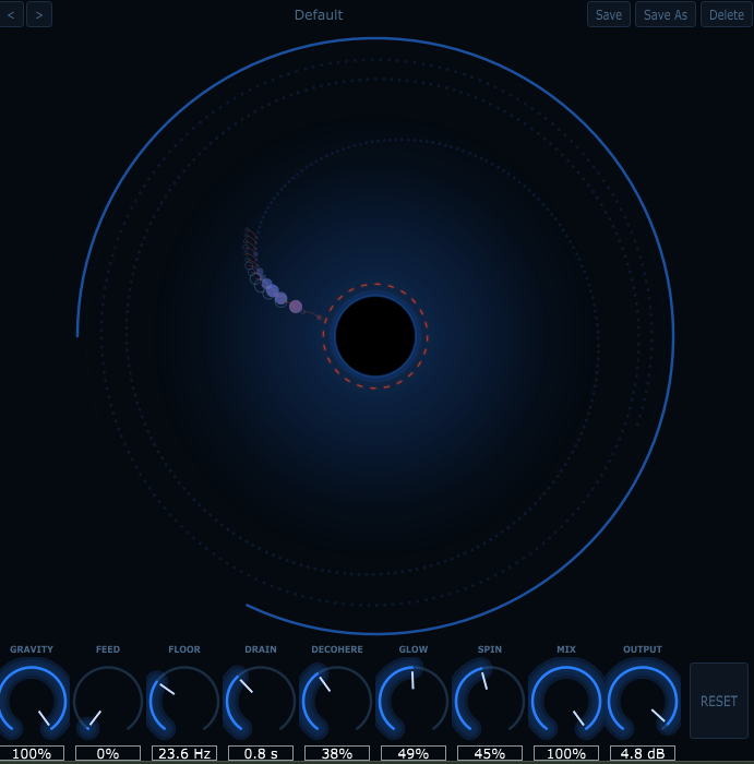 Gravity Well interface